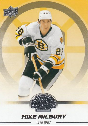 řadová karta MIKE MILBURY 23-24 UD Boston Bruins Centennial číslo 98